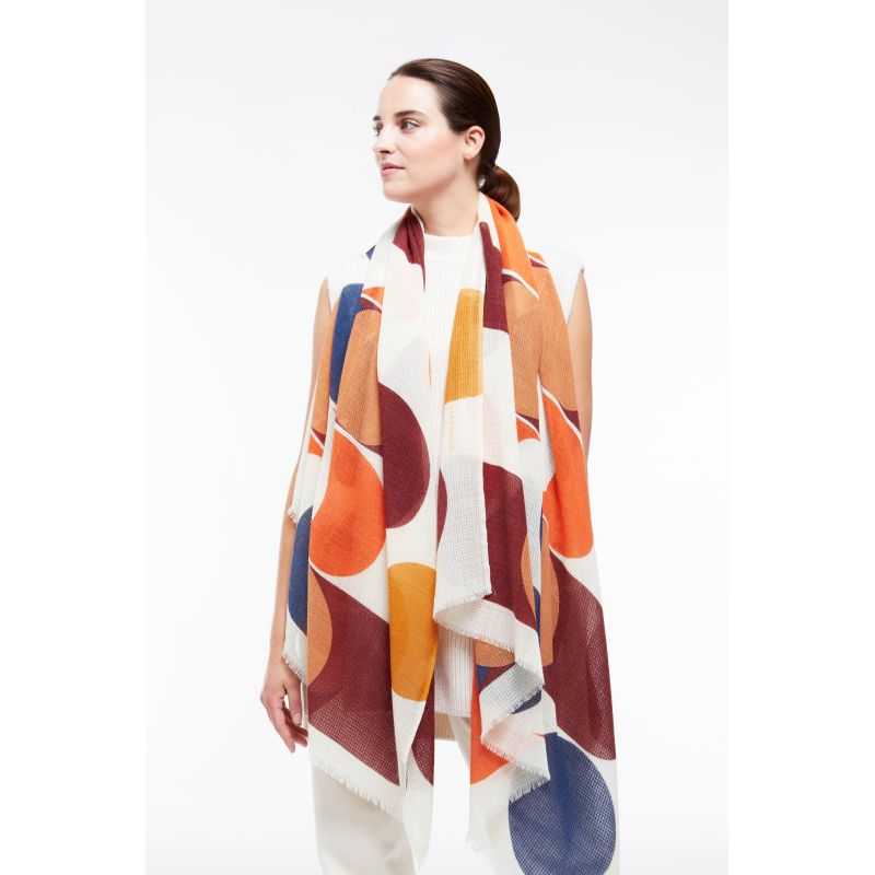 Foulard Ondulation Bordeaux