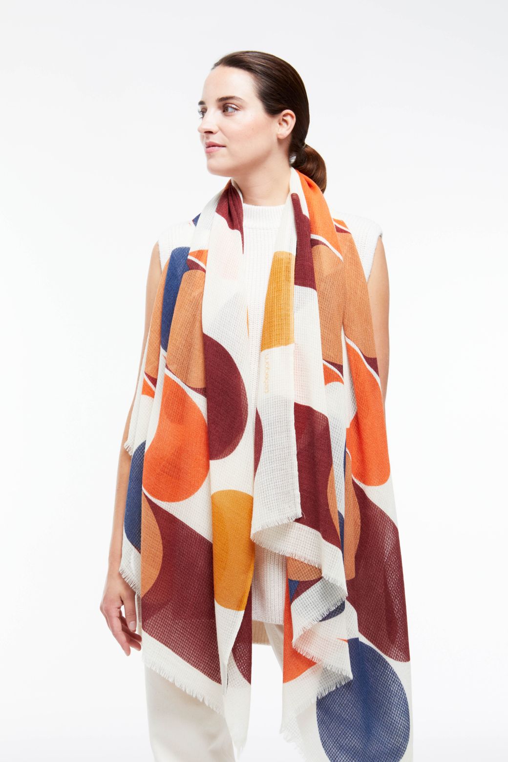 Foulard Ondulation Bordeaux