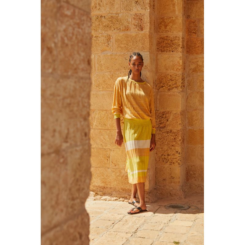 Jupe Lisa Jaspe Ambre Naturel