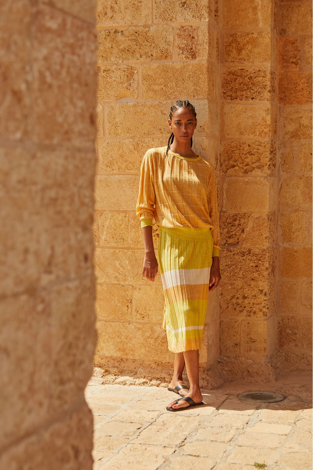 Jupe Lisa Jaspe Ambre Naturel