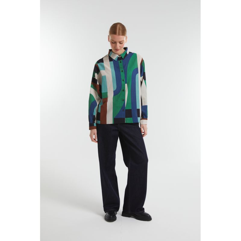 Chemise Rosalie Supersonic Bleu Vert