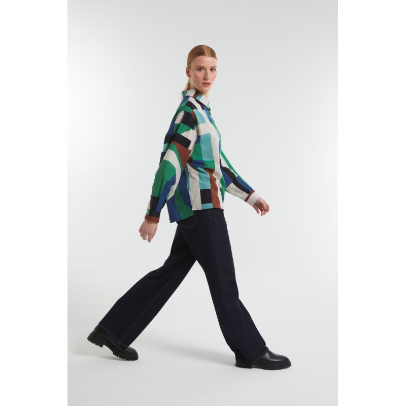 Chemise Rosalie Supersonic Bleu Vert
