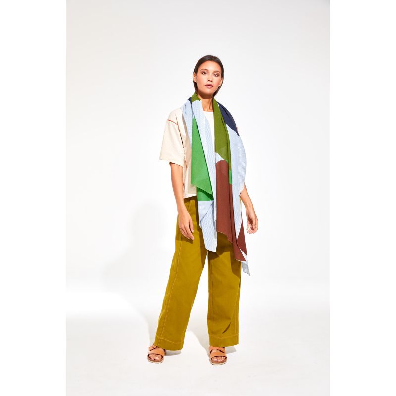 Foulard Galet Vert