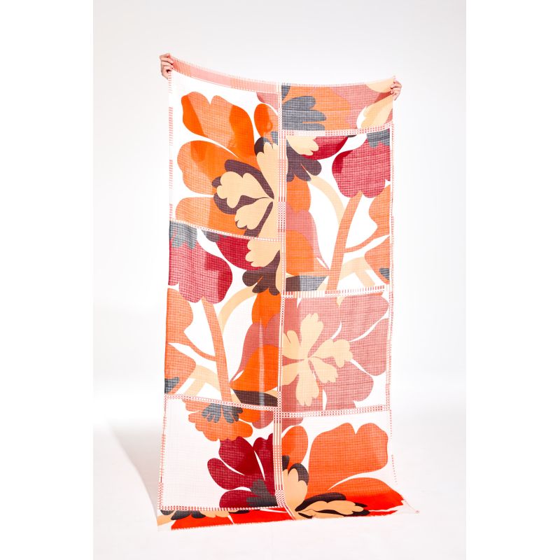 Foulard Bloom Vermillon