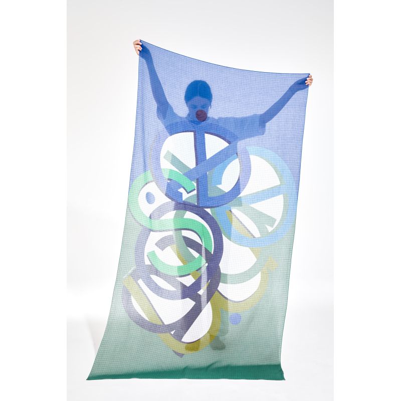 Foulard Icone Vert Bleu
