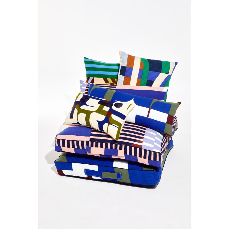 Coussin De Sol Chance Bleu 80/80/12Cm
