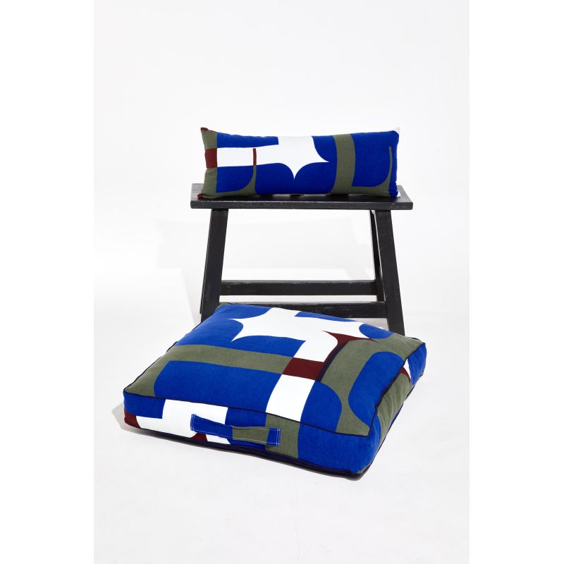 Coussin De Sol Chance Bleu 80/80/12Cm