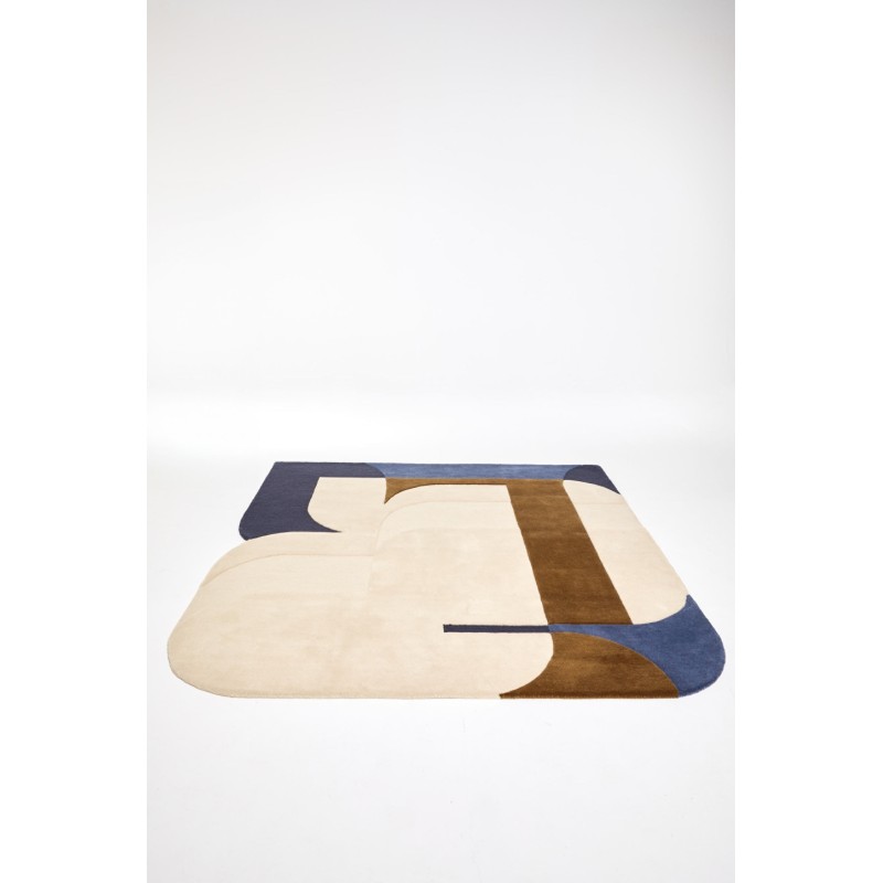 Grand Tapis Carré Calice Naturel 180x180 | Mapoésie