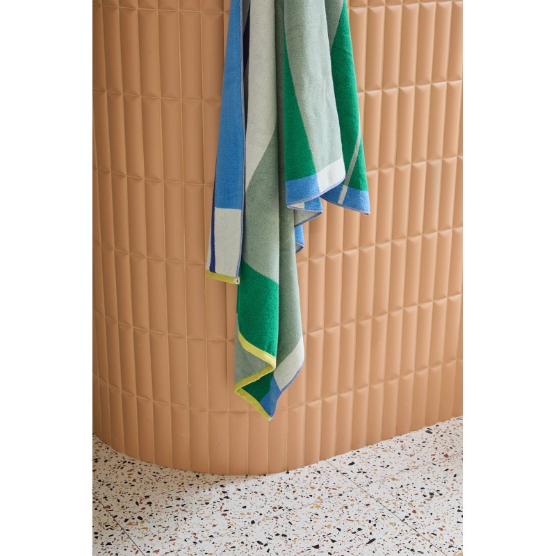 Serviette de bain Color Block Vert