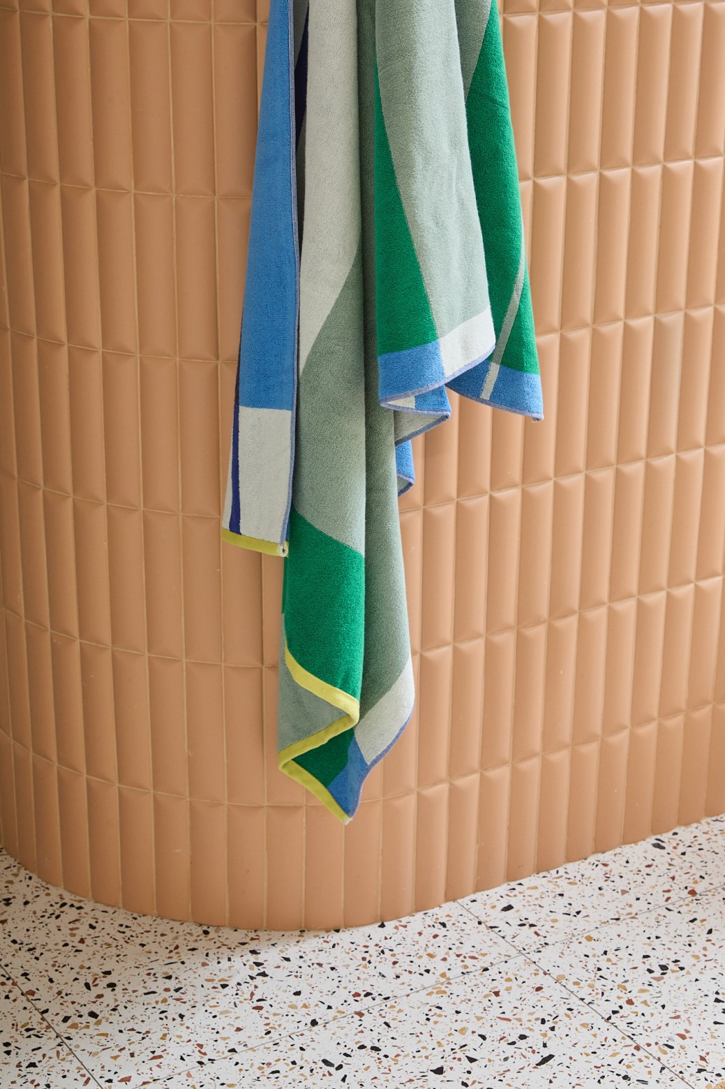 Serviette de bain Color Block Vert