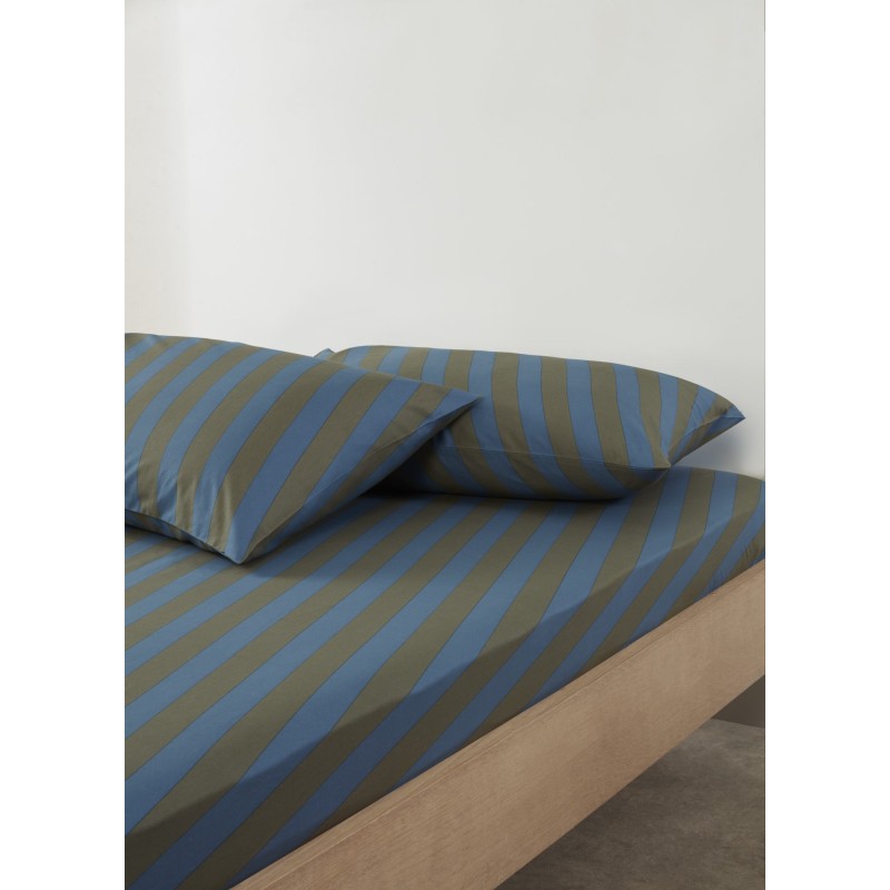 Diagonal Khaki Fitted Sheet