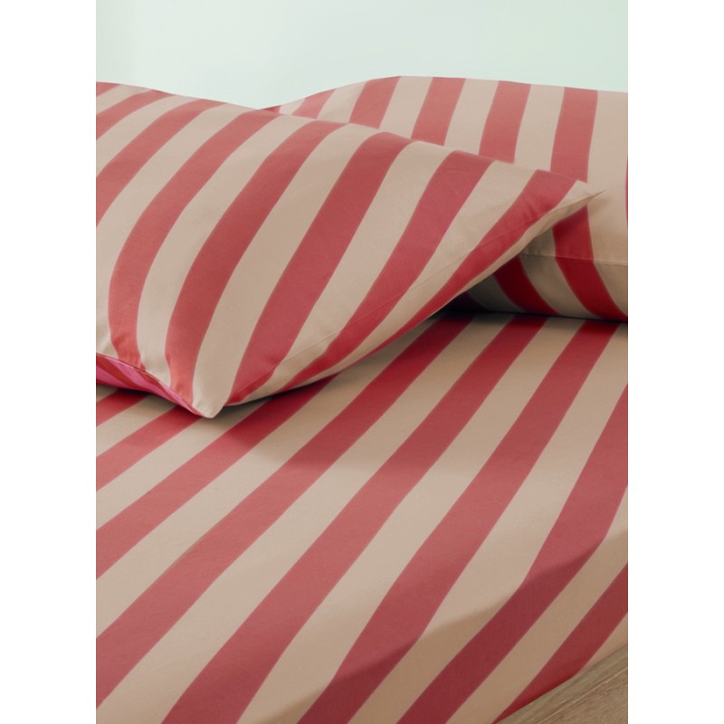 Housse de coussin Diagonal Rose 50x75