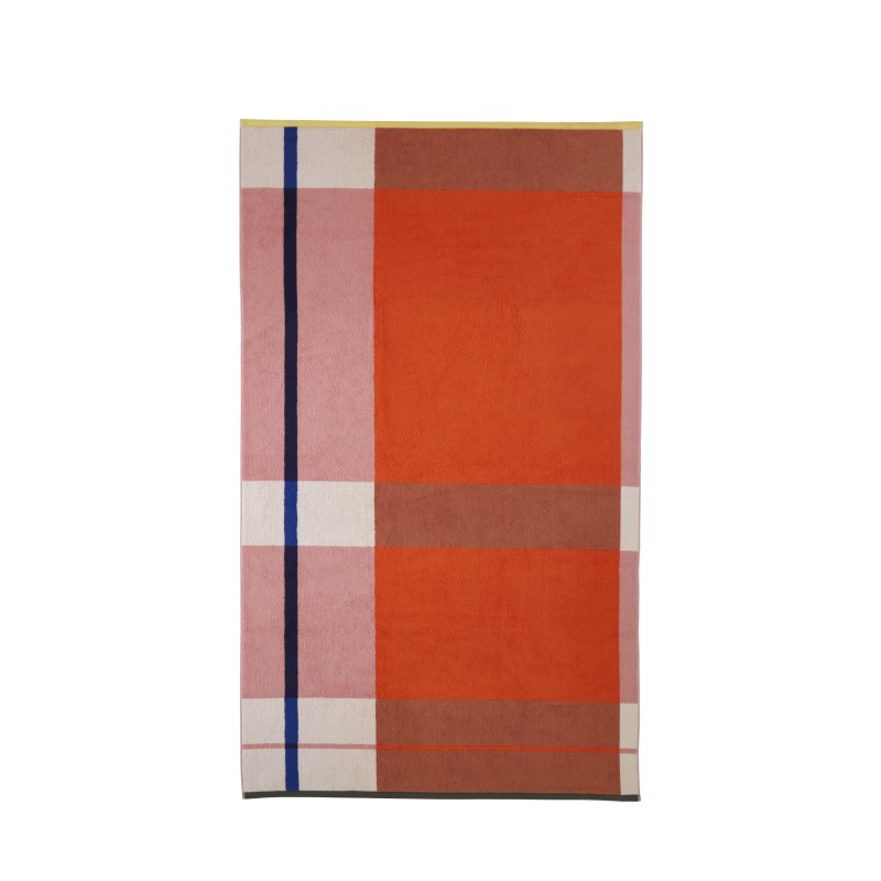 Serviette de bain Color Block Rose