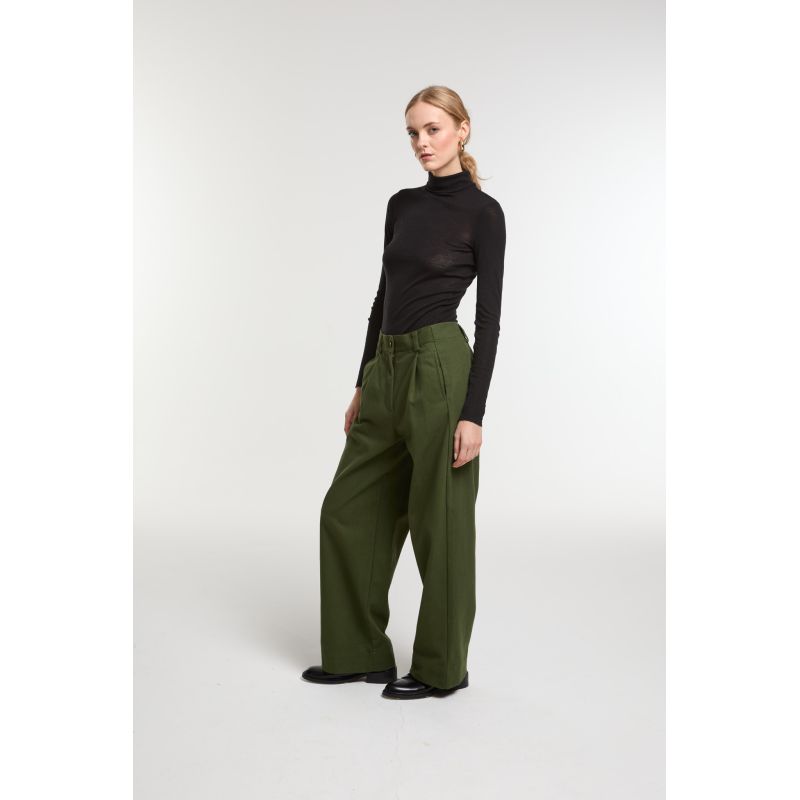 Khaki Solid VictorCosmos Pants