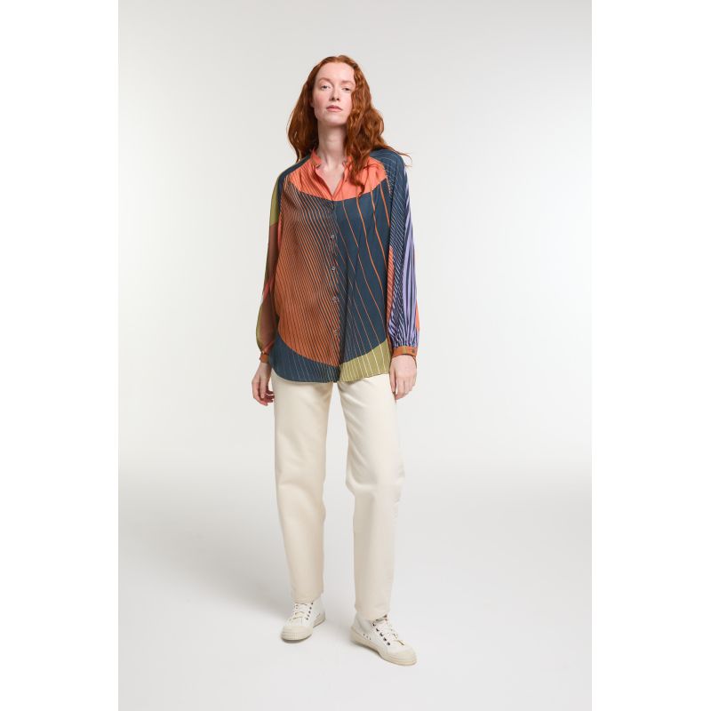 Chemise Lola Astre Kaki Orange