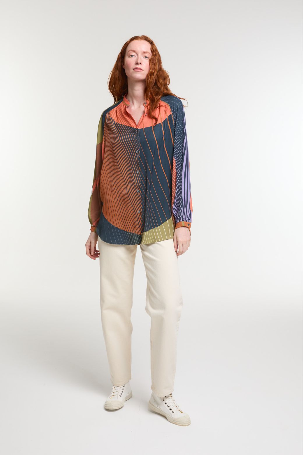 Chemise Lola Astre Kaki Orange