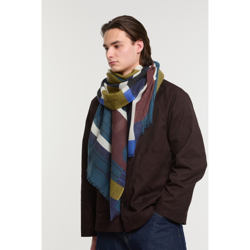Foulard Petra Bleu Coupe Fluide | Mapoésie Paris