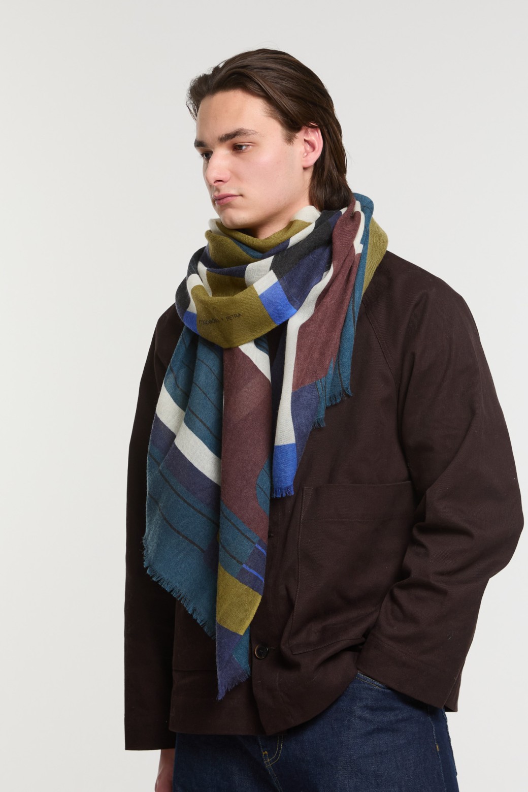 Foulard Petra Bleu Coupe Fluide | Mapoésie Paris