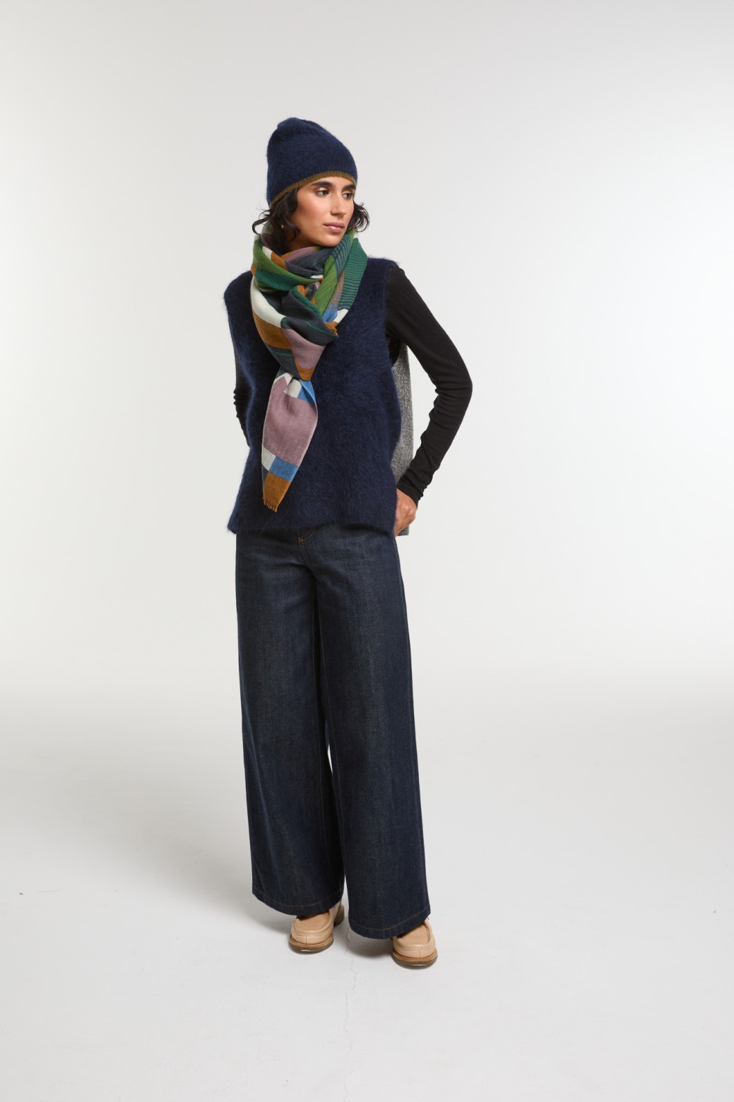 Foulard Petra Vert Imprimé Chic | Mapoésie Paris