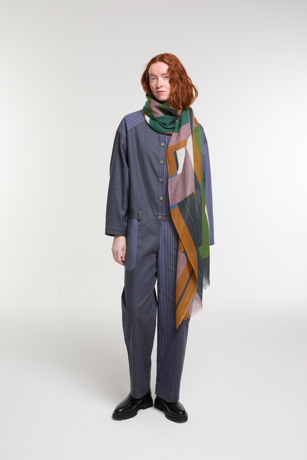 Foulard Petra Vert Imprimé Chic | Mapoésie Paris