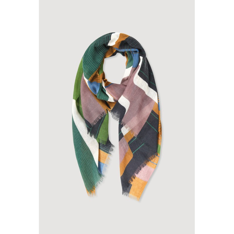 Foulard Petra Vert Imprimé Chic | Mapoésie Paris