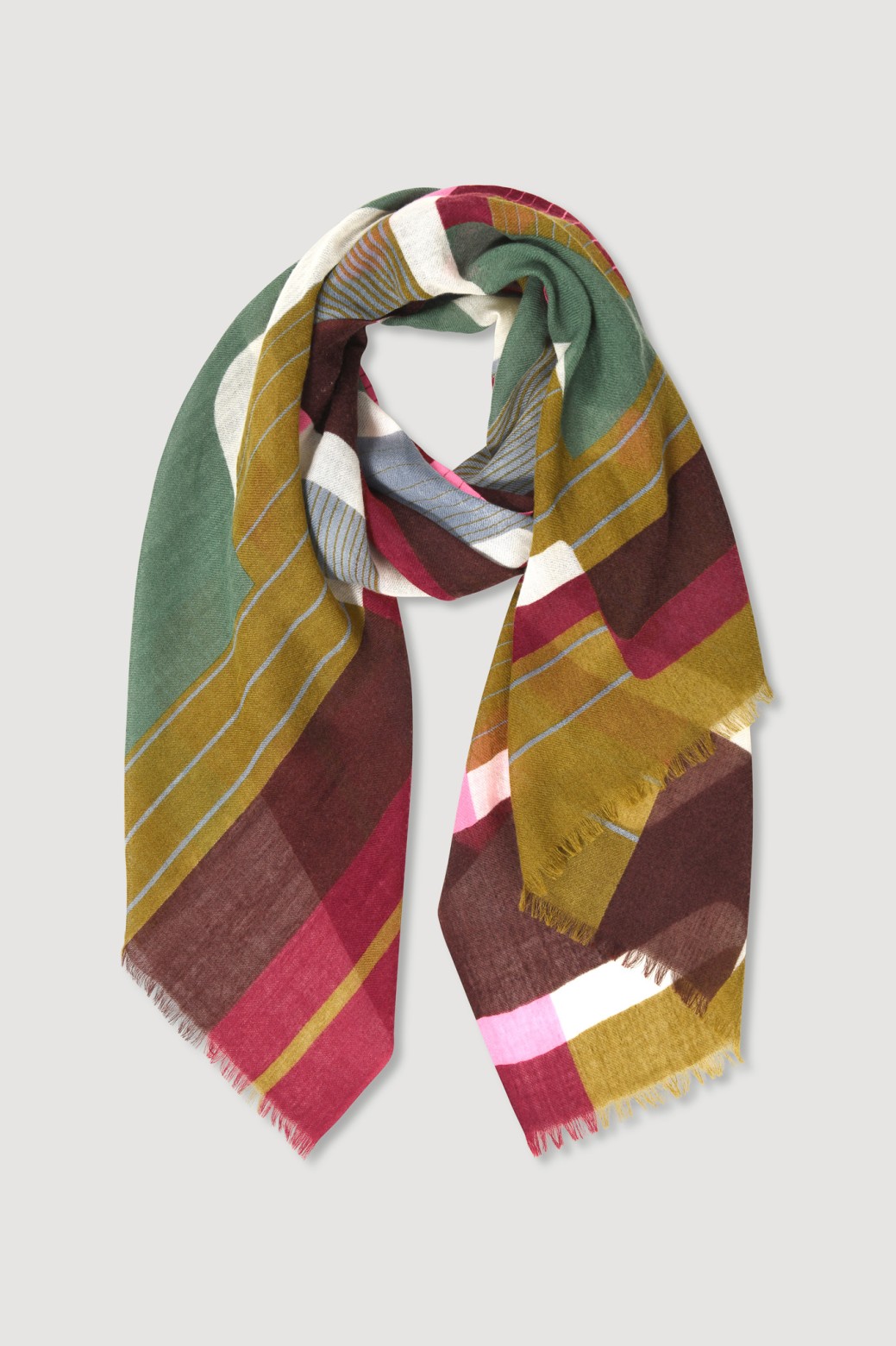 Foulard Petra Kaki Style Moderne | Mapoésie Paris