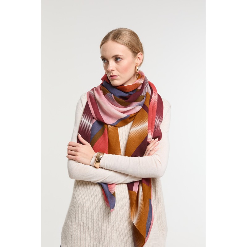 Foulard Mystique Bordeaux Nuance Riche | Mapoésie