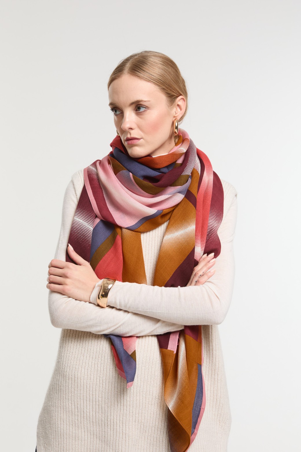 Foulard Mystique Bordeaux Nuance Riche | Mapoésie