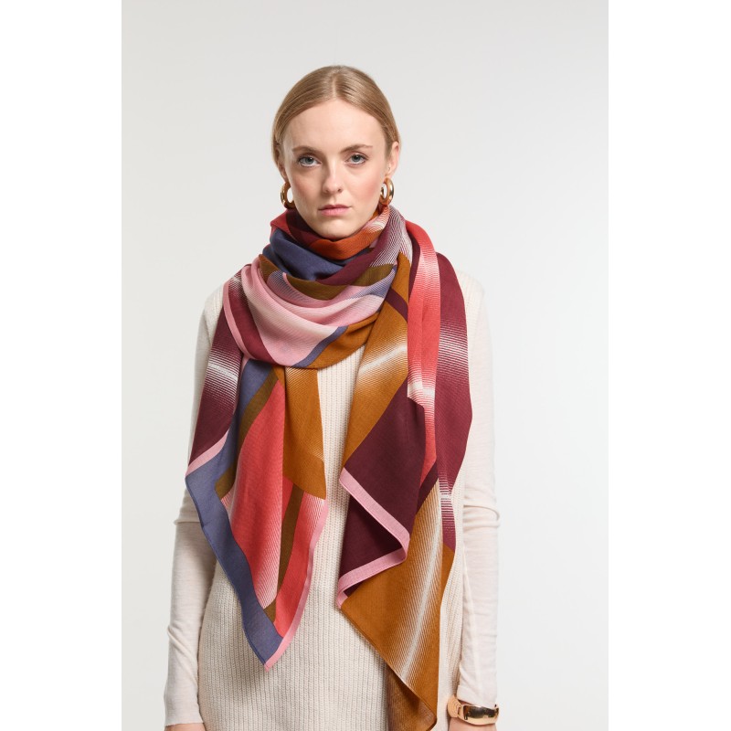 Foulard Mystique Bordeaux Nuance Riche | Mapoésie