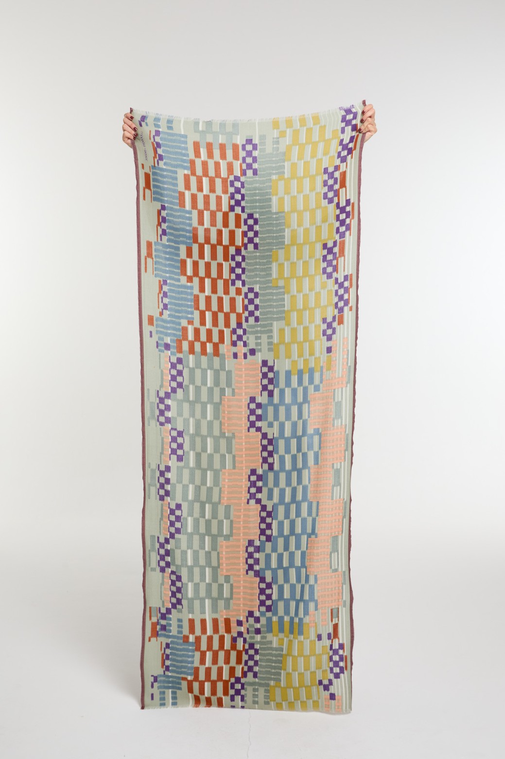Foulard Saccade Pastel Lignes Fines | Mapoésie Paris