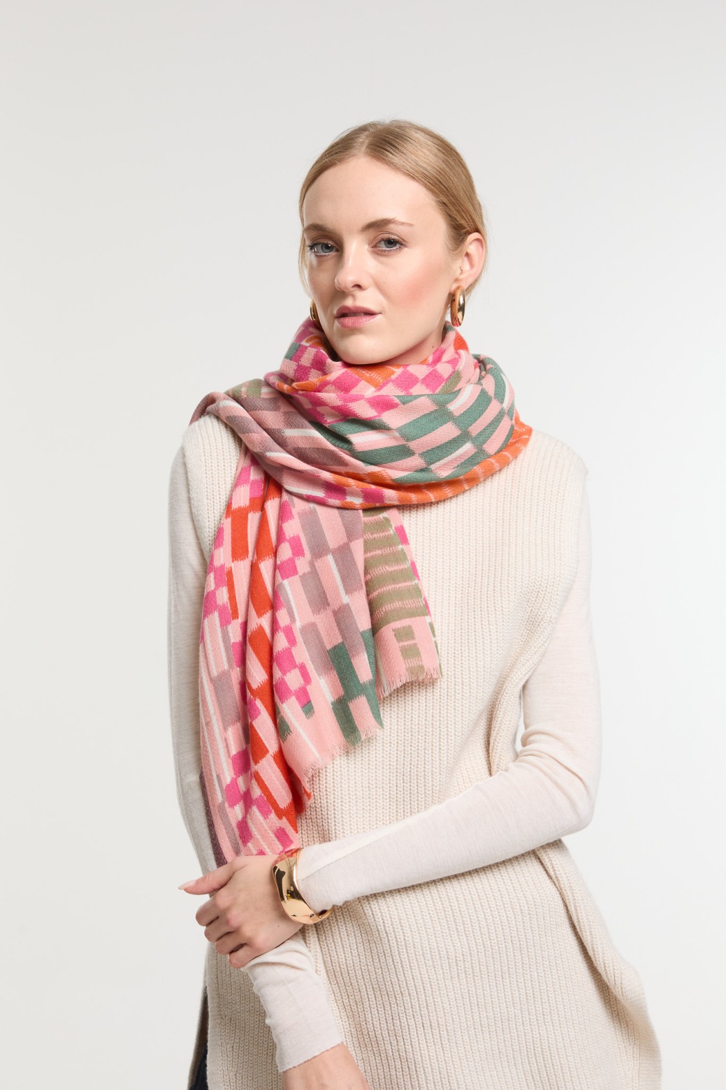Foulard Saccade Rose Allure Chic | Mapoésie Paris