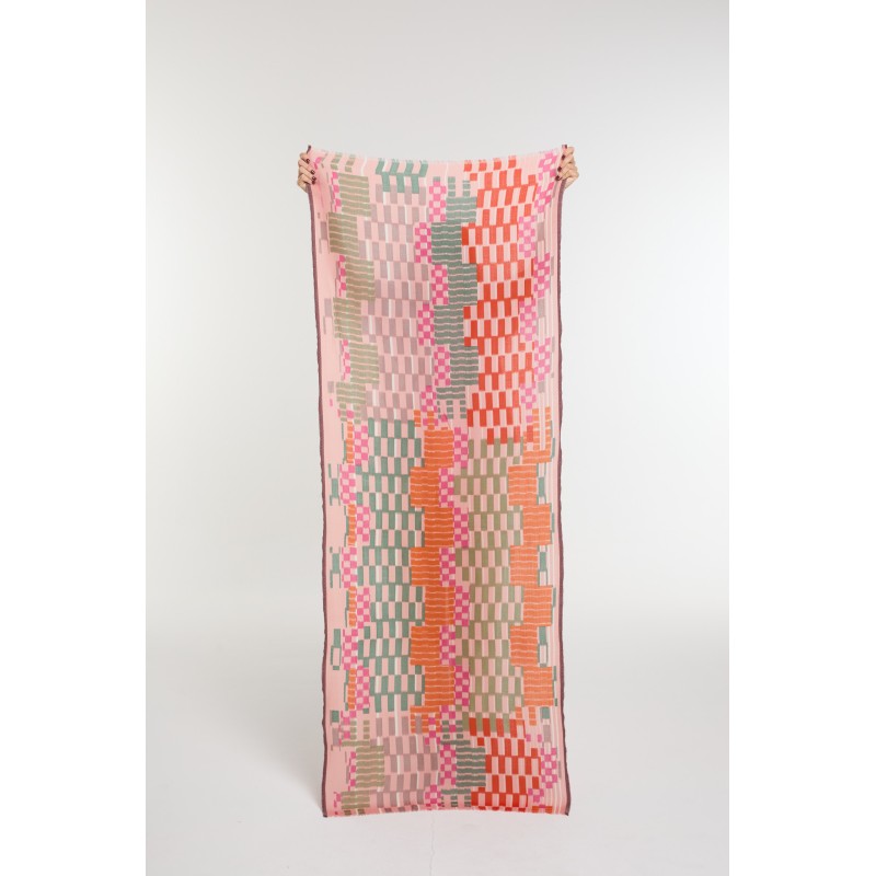 Foulard Saccade Rose Allure Chic | Mapoésie Paris