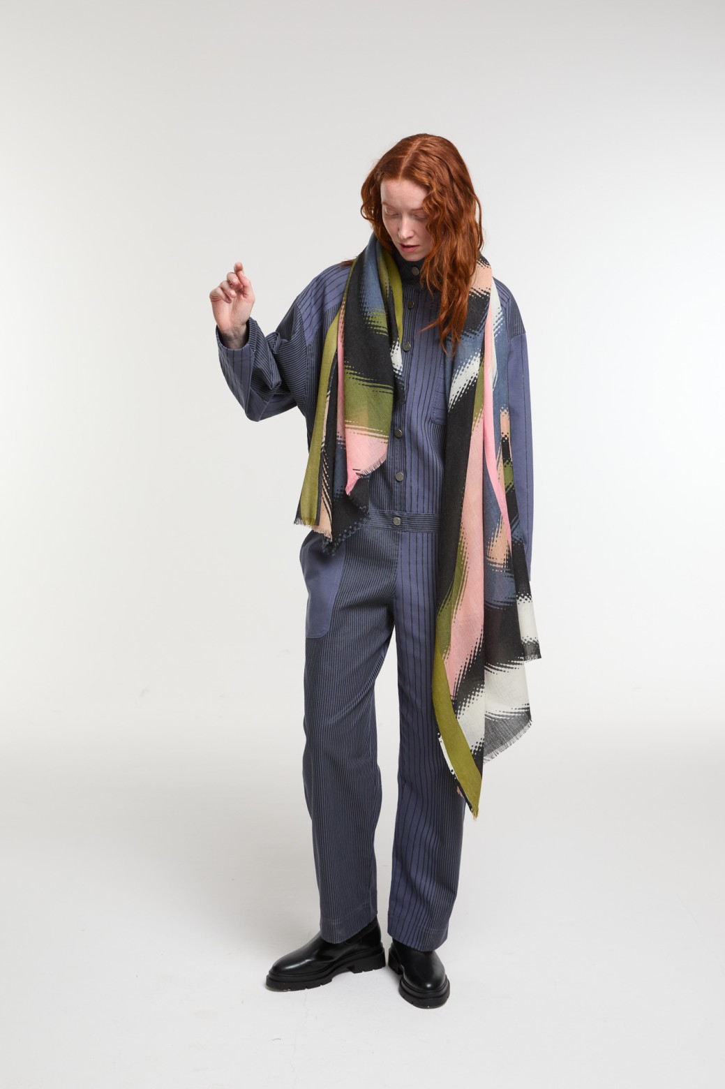 Foulard Mouvance Rose Design Arty | Mapoésie Paris