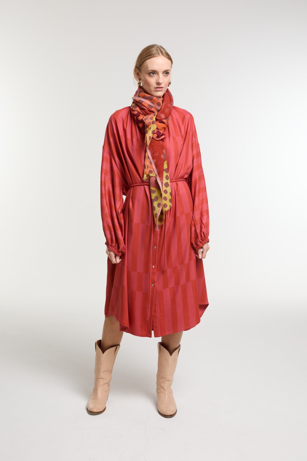 Foulard Variation Cinabre Éclat Arty | Mapoésie Paris