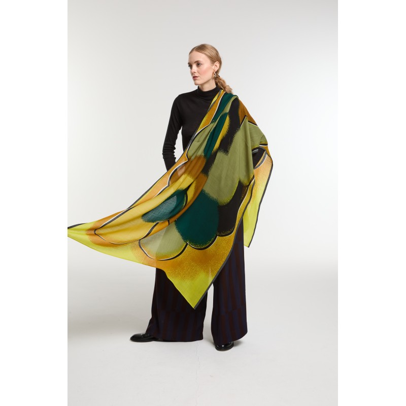 Foulard Aurae Ocre Style Créateur | Mapoésie