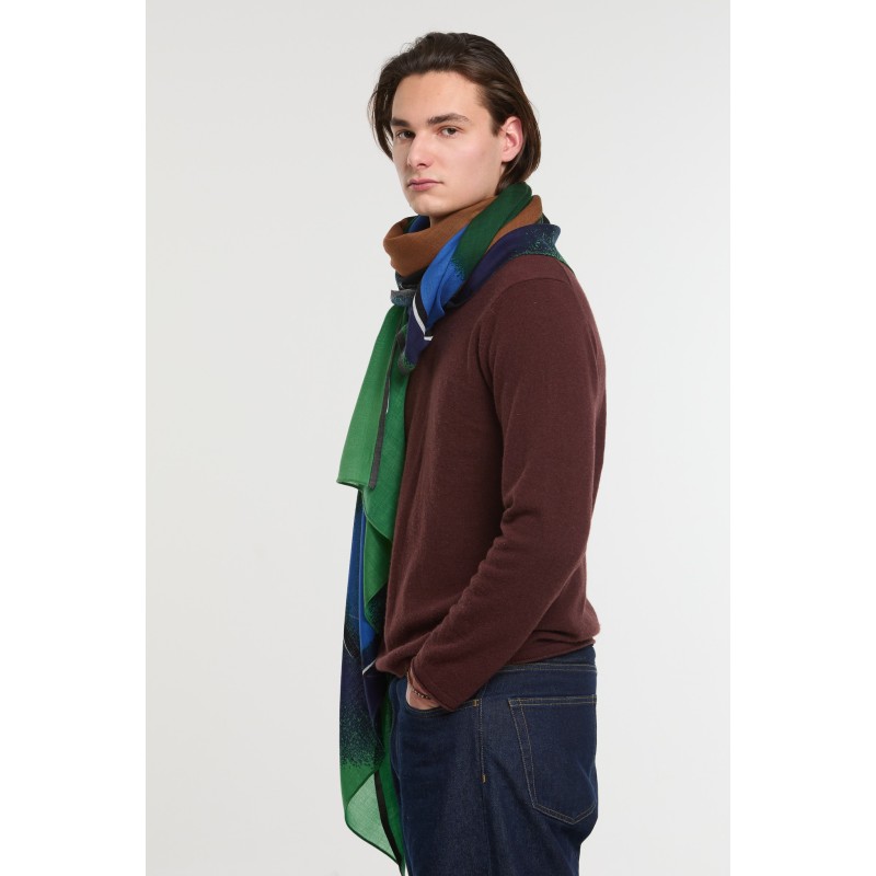 Foulard Aurae Vert Imprimé Arty | Mapoésie