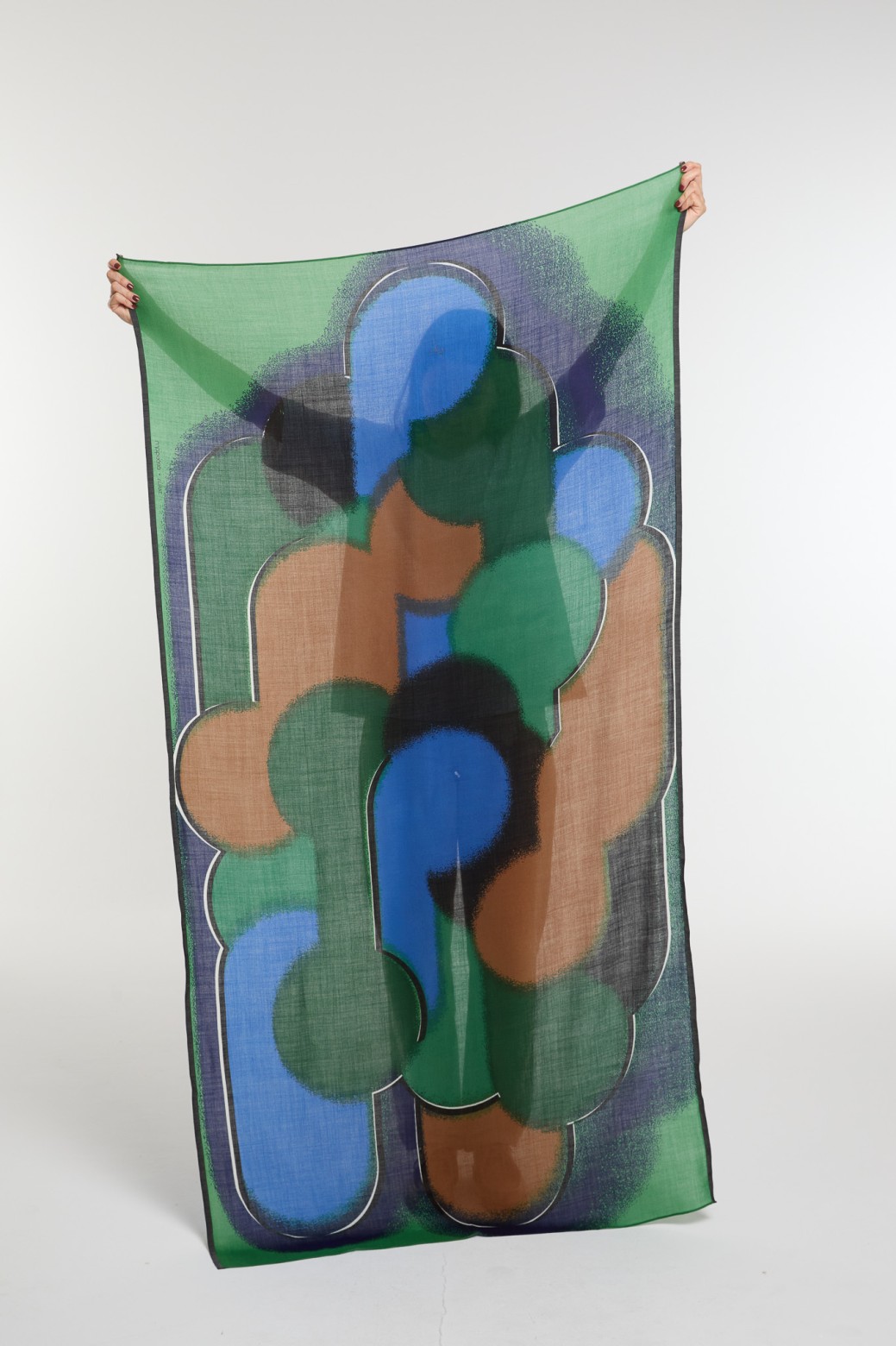 Foulard Aurae Vert Imprimé Arty | Mapoésie
