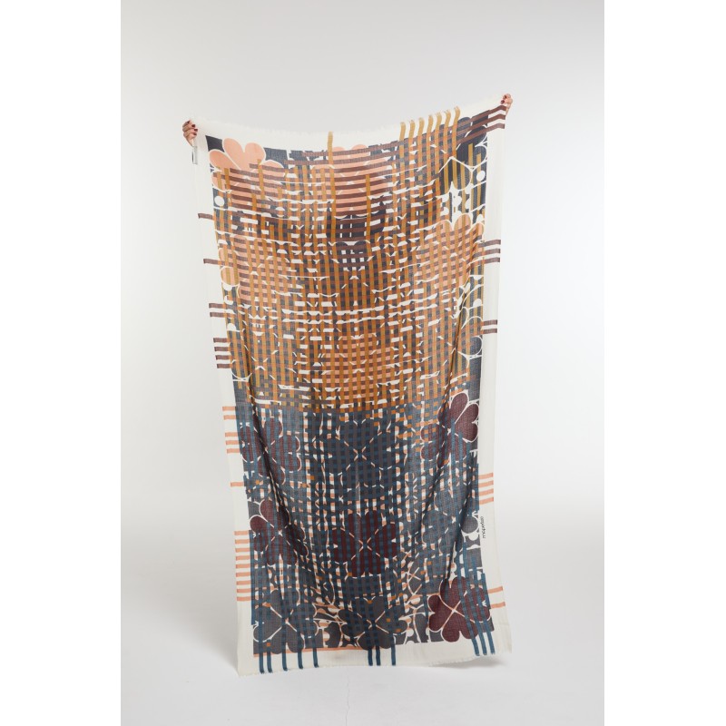 Foulard Fragrance Brun Chic Moderne | Mapoésie Paris