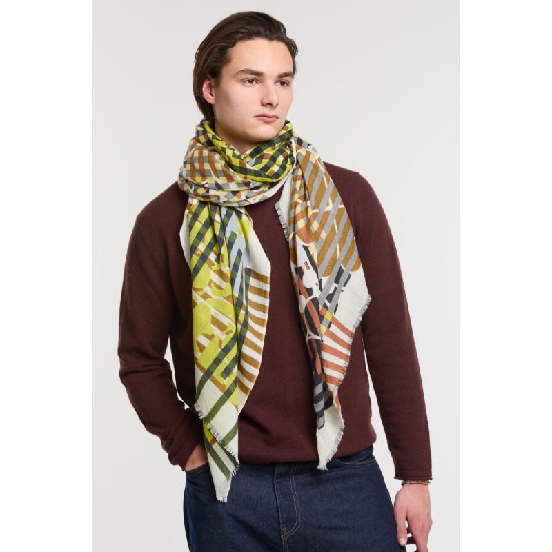 Foulard Fragrance Lime Motif Abstrait | Mapoésie Paris