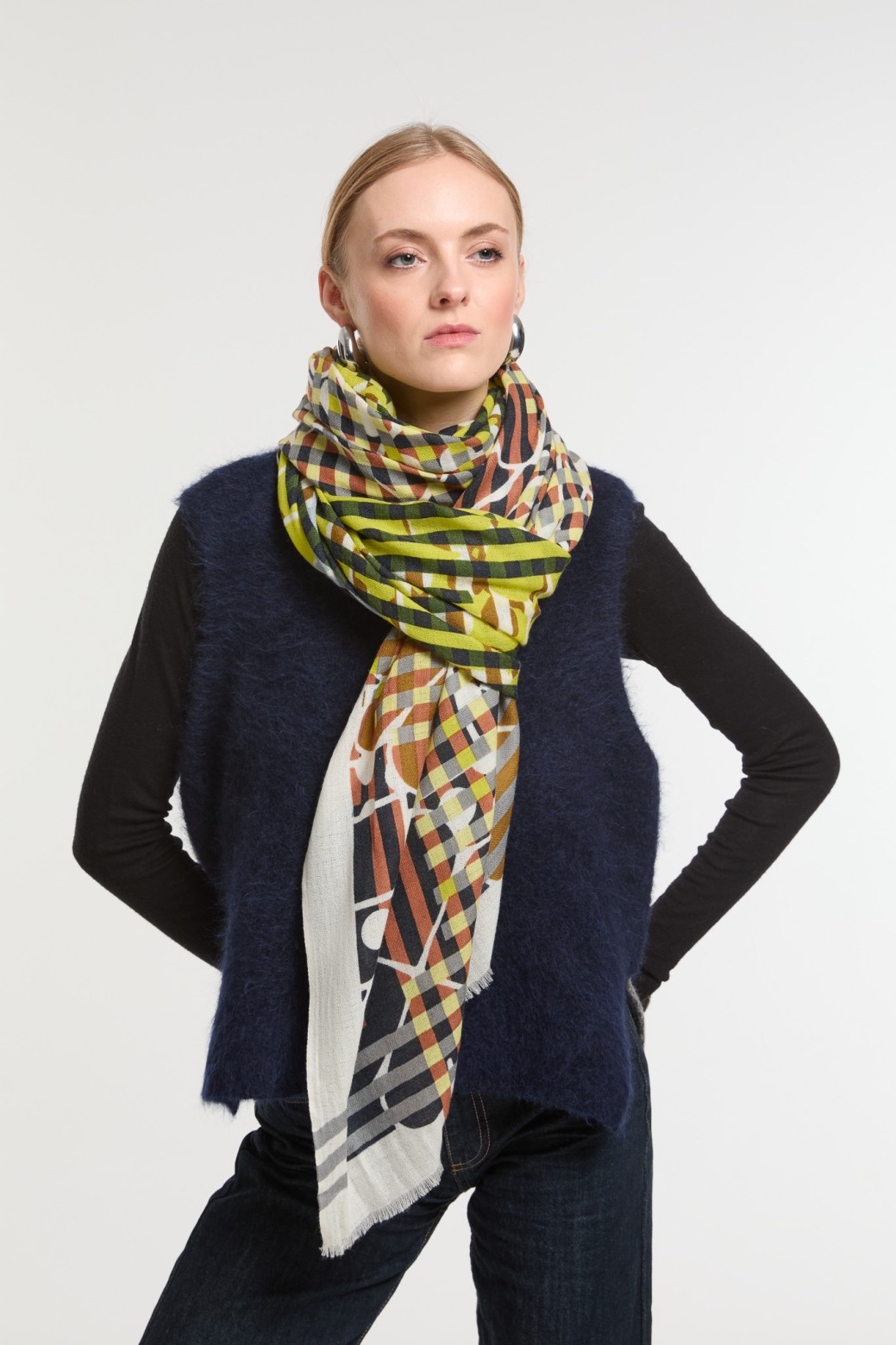 Foulard Fragrance Lime Motif Abstrait | Mapoésie Paris