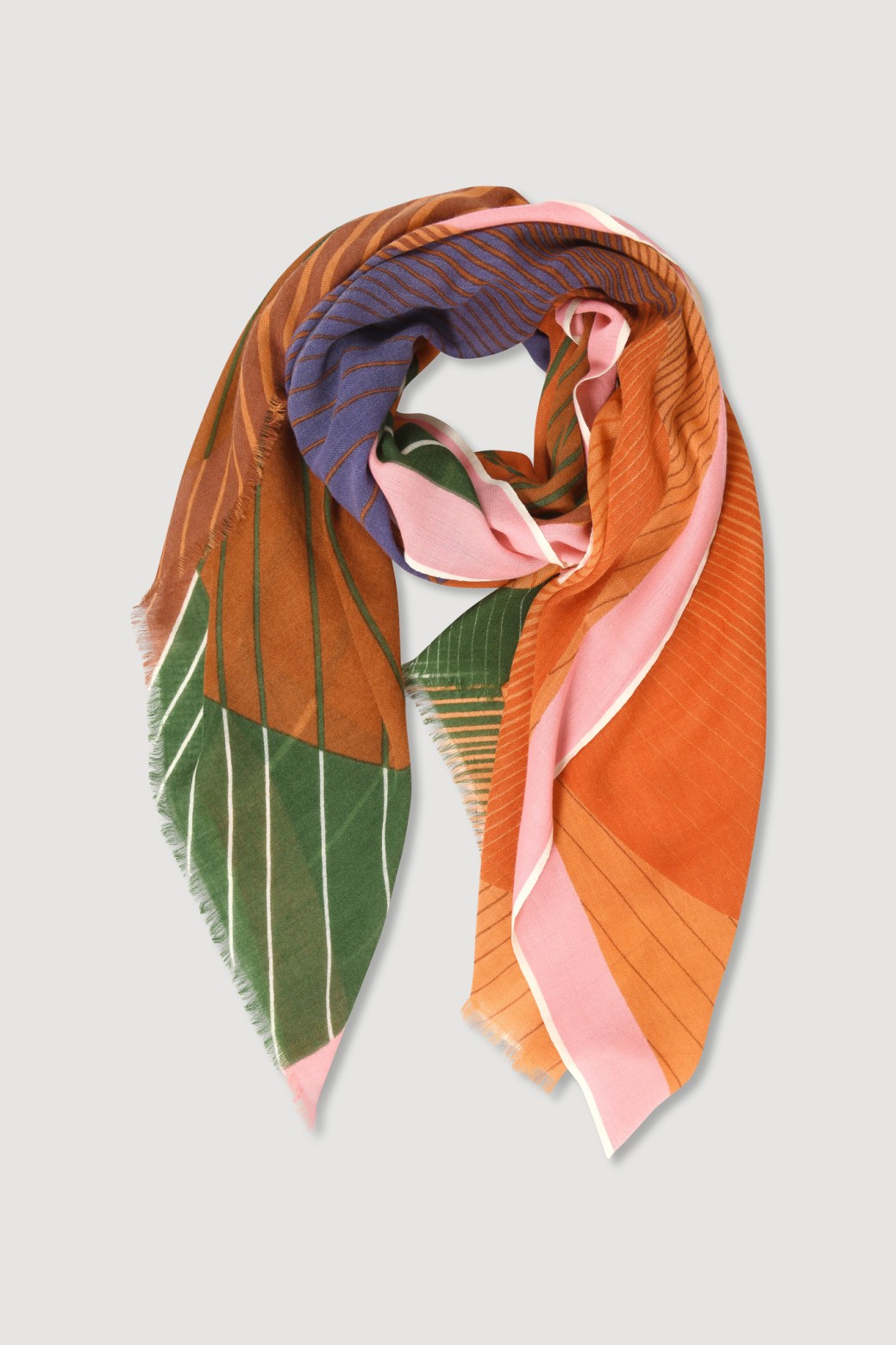 Foulard Astre Orange Design Céleste | Mapoésie Paris