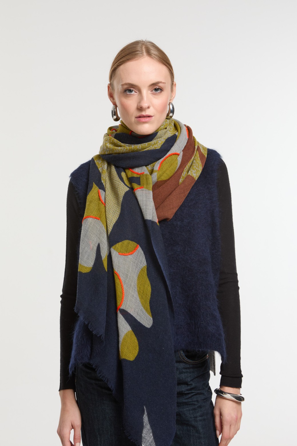 Foulard Éternel Marine Roux Graphique | Mapoésie Paris