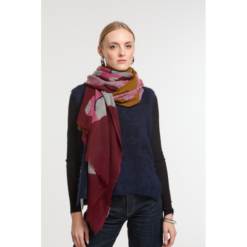 Foulard Éternel Bordeaux Kaki Haut de Gamme | Mapoésie