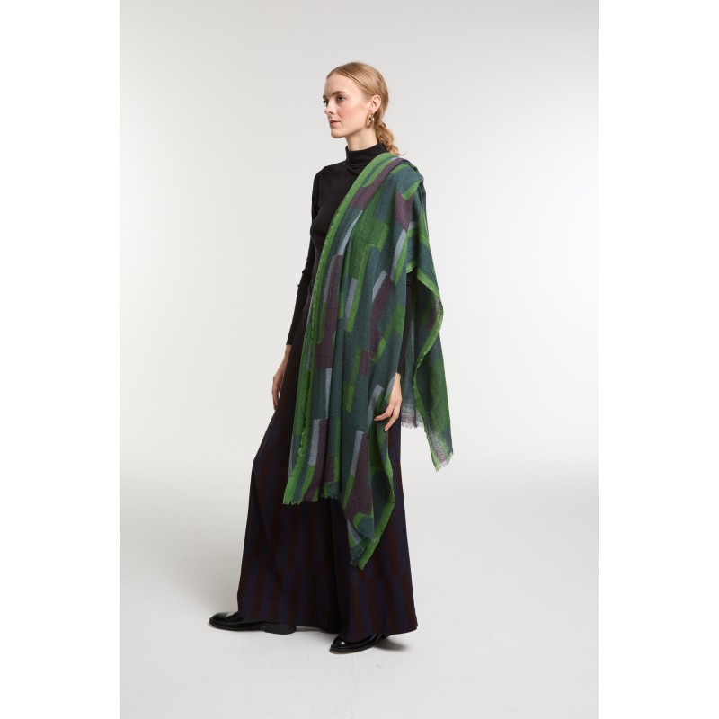 Foulard Édom Vert Style Contemporain | Mapoésie