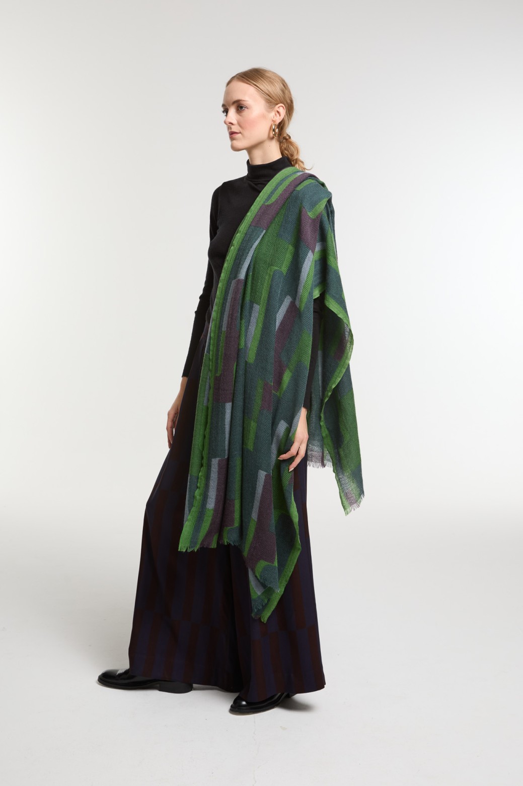 Foulard Édom Vert Style Contemporain | Mapoésie