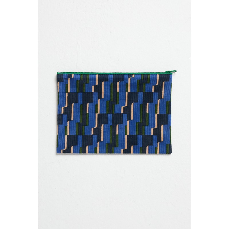 Pochette Goa Mystere Bleu Motif Arty | Mapoésie Paris