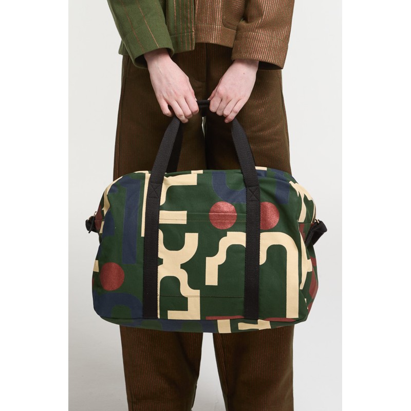 Sac de Voyage Evasion Lyrique Kaki Chic | Mapoésie Paris