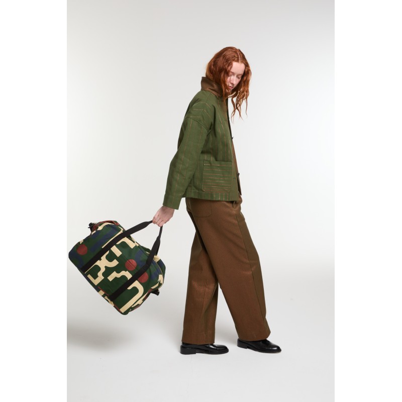 Sac de Voyage Evasion Lyrique Kaki Chic | Mapoésie Paris