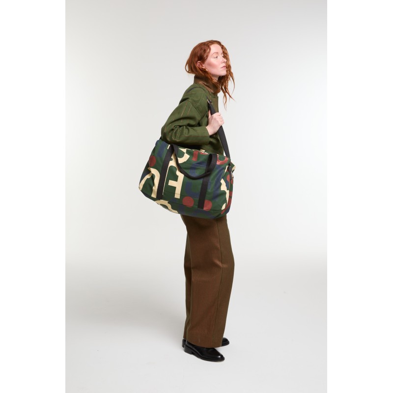 Sac de Voyage Evasion Lyrique Kaki Chic | Mapoésie Paris