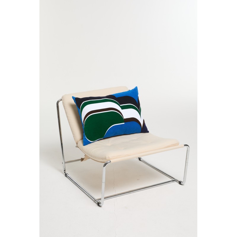 Wonder Blue Graphic Cushion Cover | Mapoésie